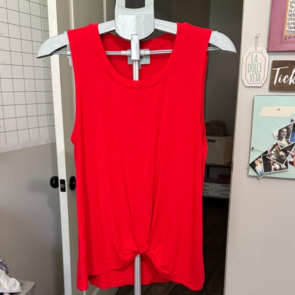 Skies Are Blue Cherry Red Tank Top
